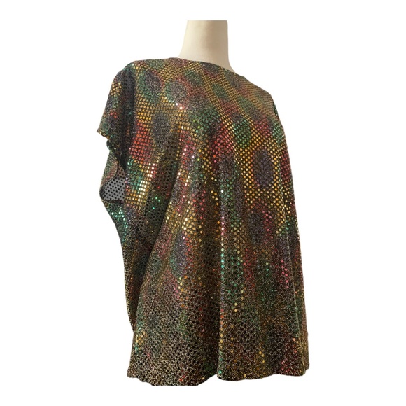 Vintage disco sparkly top. Fits like a M/L - Picture 2 of 16